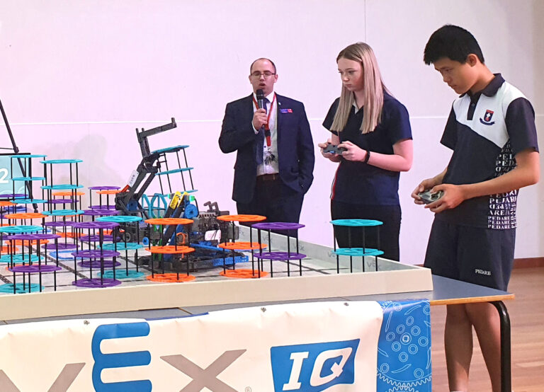 Team “RockemMOC” competes and wins in their first major VEX IQ Robotics competition