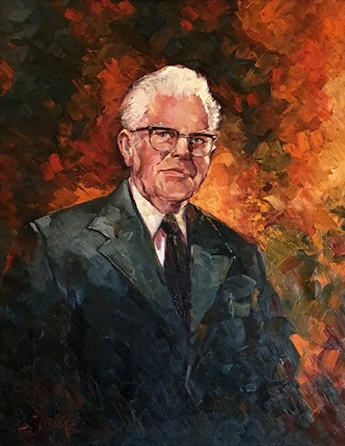 Painted portrait of Sir Mark Oliphant
