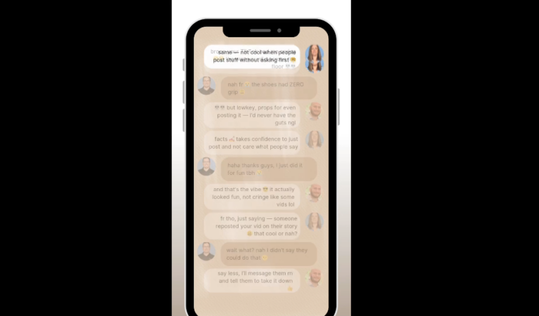 Phone screen showing a text message conversation